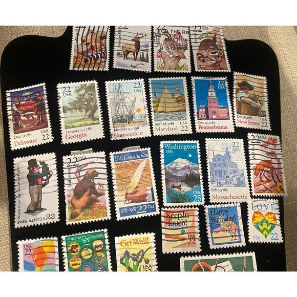 U.S. Postage Stamps Set of 36 Cancelled 22 Cents Stamps - Picture 3 of 5